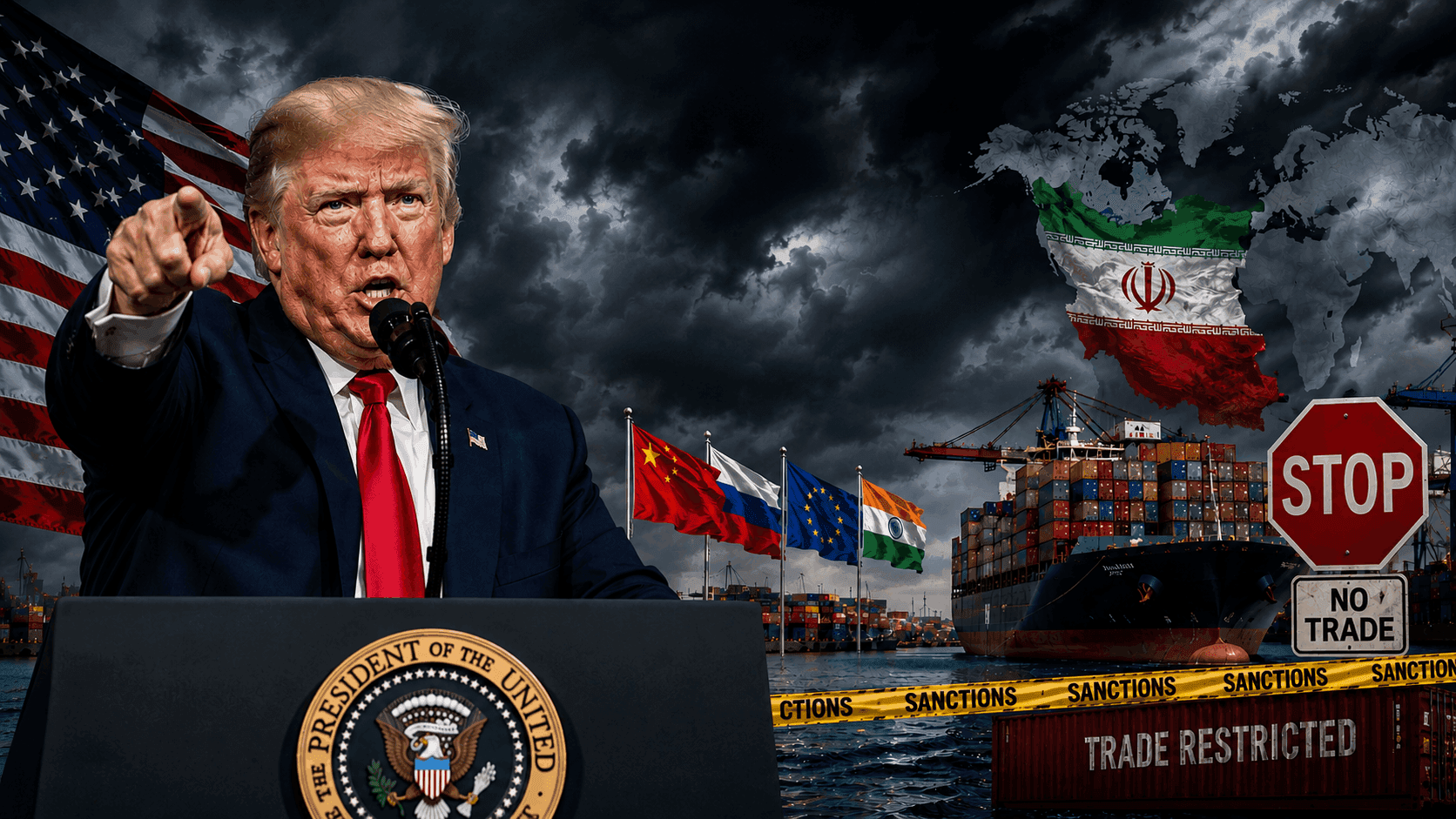 Trump Proclaims 'Economic D-Day' Threatening Iran's Global Trade Allies