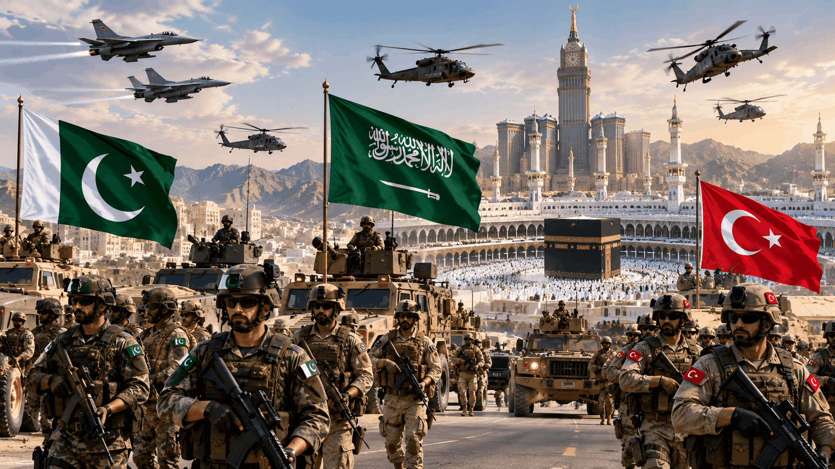 Mecca Pact Activated: Turkiye & Pakistan Deploy Troops to Saudi Arabia