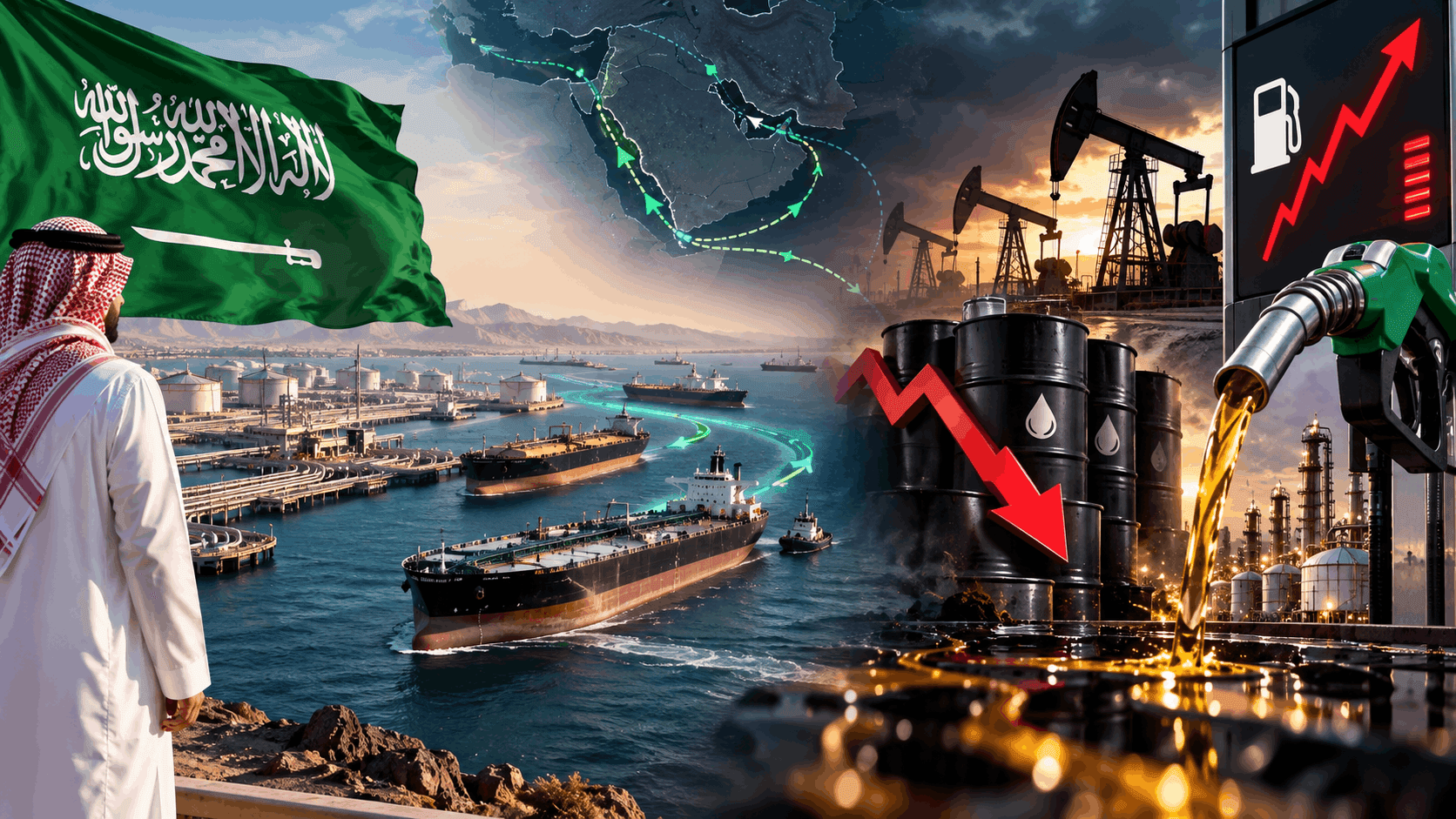 Oil Prices Drop as Saudi Reroutes Crude; Diesel Hits Record High