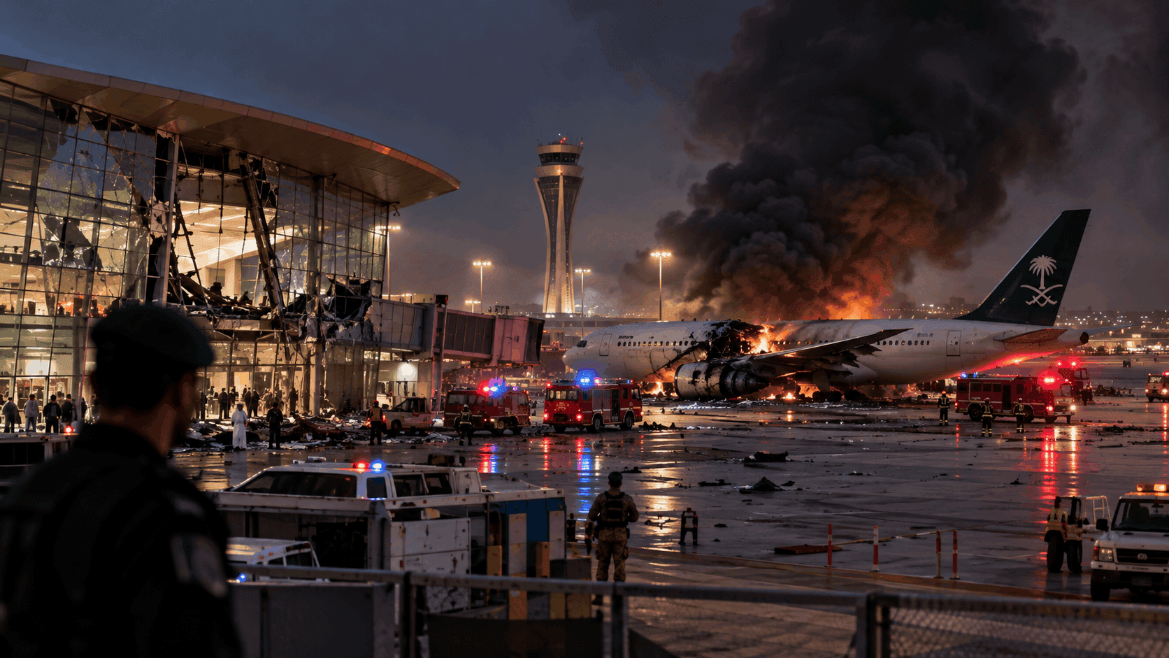 Riyadh Airport Struck: 3 Saudis Killed in Fatal Strikes on Terminal & Aircraft