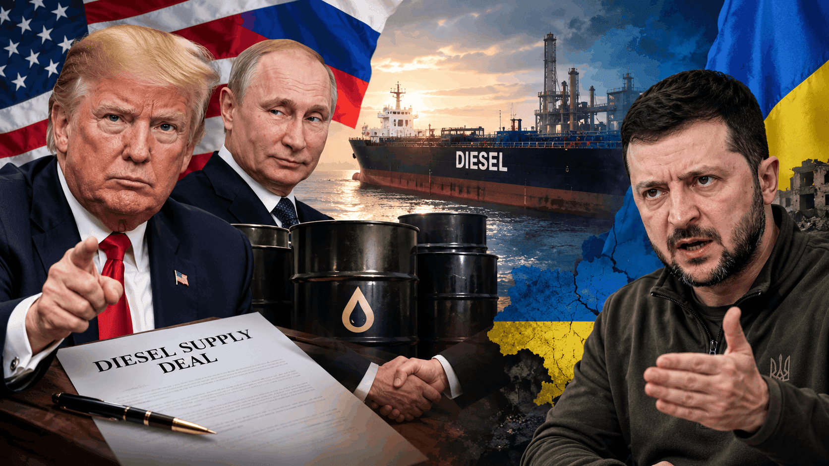 Trump Sparks Global Rift: US to Buy Russian Diesel as Zelenskyy Slams Move