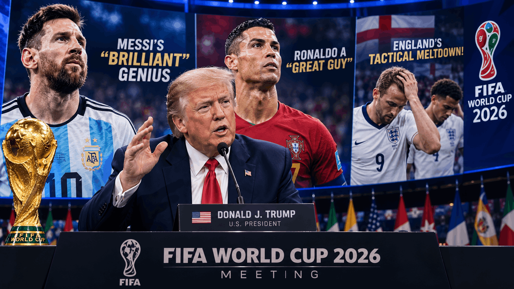 Trump Analyzes World Cup: US President Breaks Down Messi’s "Brilliant" Genius, Calls Cristiano Ronaldo a "Great Guy," and Sounds Off on England's Tactical Meltdown!