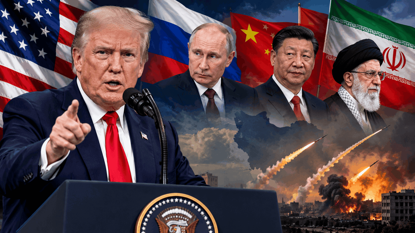 Trump Rejects Claims Russia & China Are Helping Iran 'At All' Amid Conflict