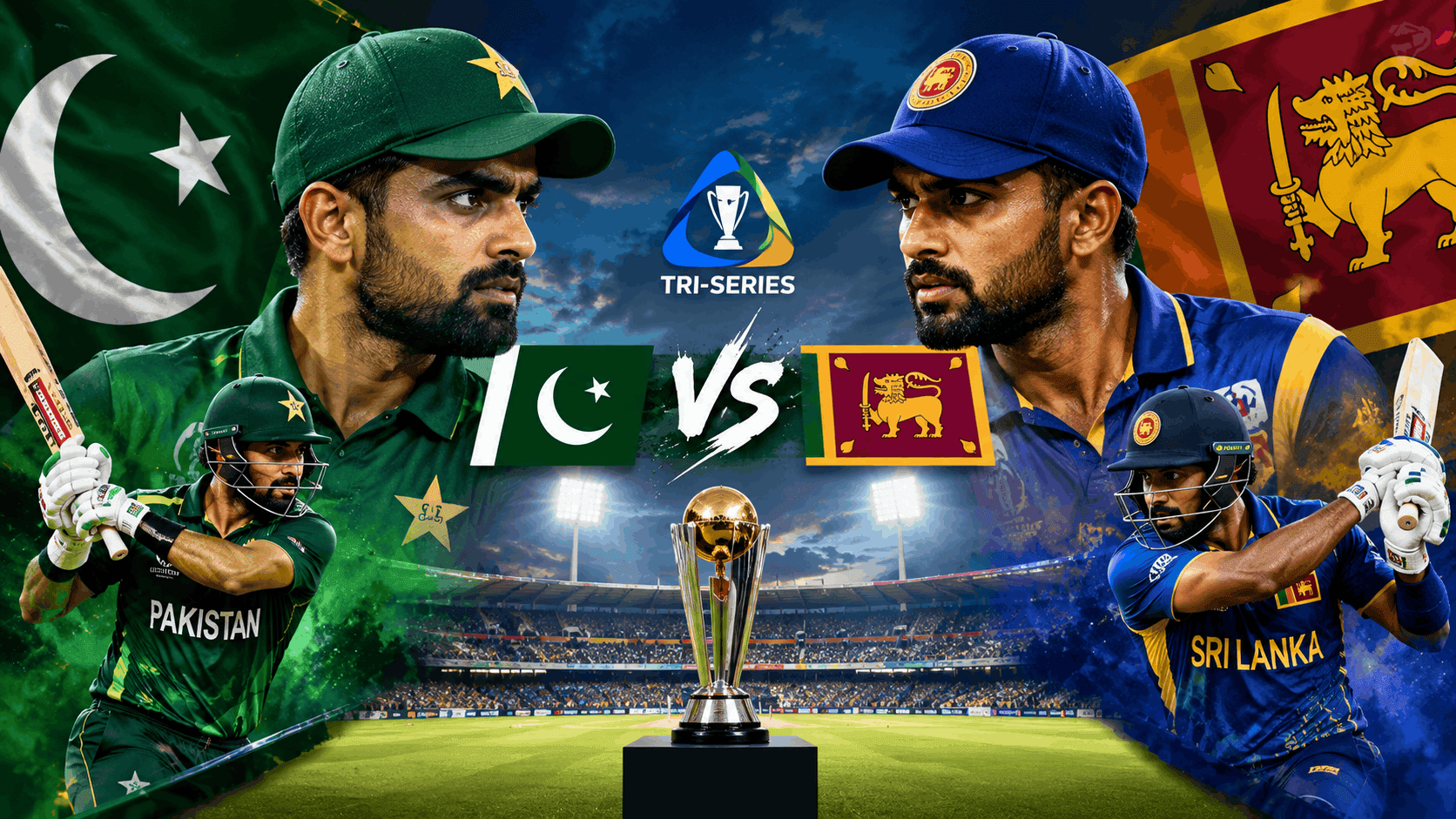 PAK vs SL Live Score: Pakistan Battle Sri Lanka in High-Stakes Tri-Series Clash