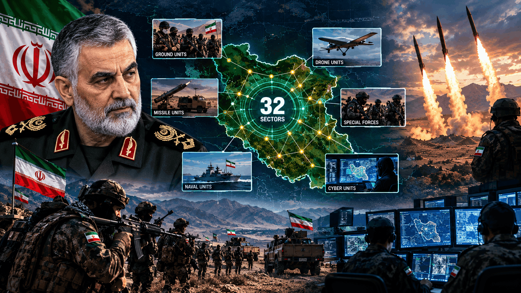 Iran Activates 32-Sector Mosaic Defense: Local Units Act Without Tehran