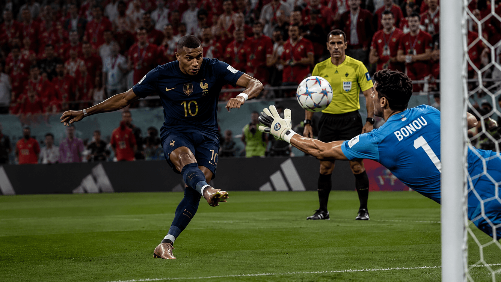 FIFA World Cup Live: France and Morocco Deadlocked at Halftime After Yassine Bounou Saves Shock Kylian Mbappé Penalty