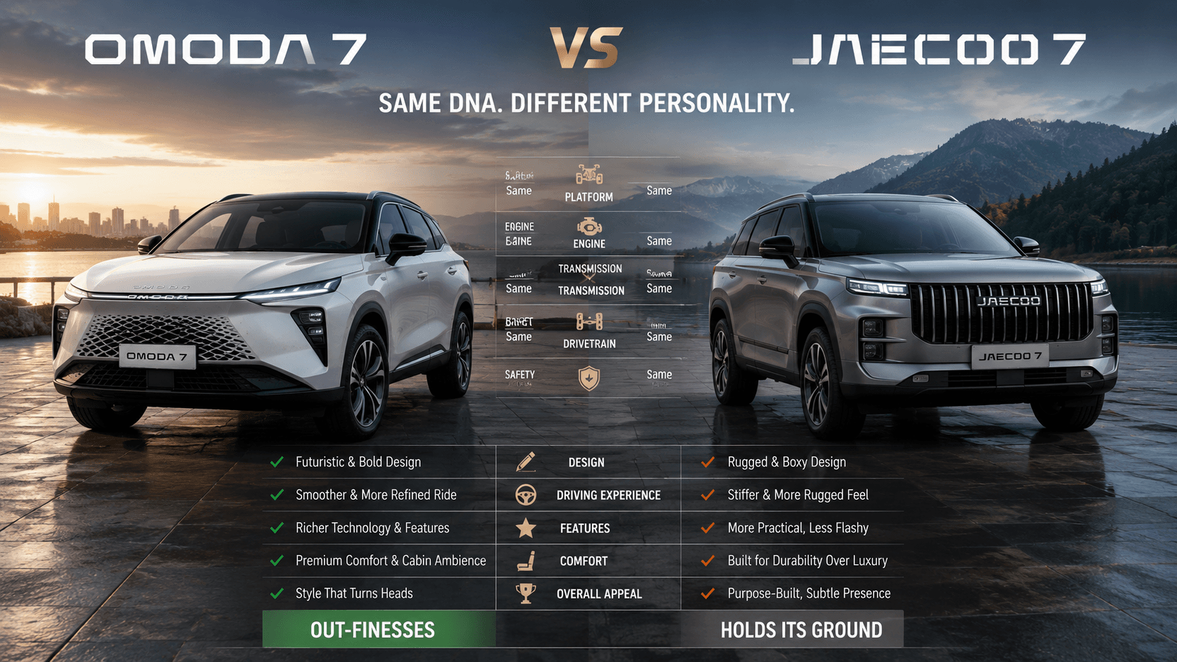 The Chery Sibling Rivalry: Why the Omoda 7 Out-Finesses the Jaecoo 7 Despite Swapping the Same Under-the-Skin Hardware