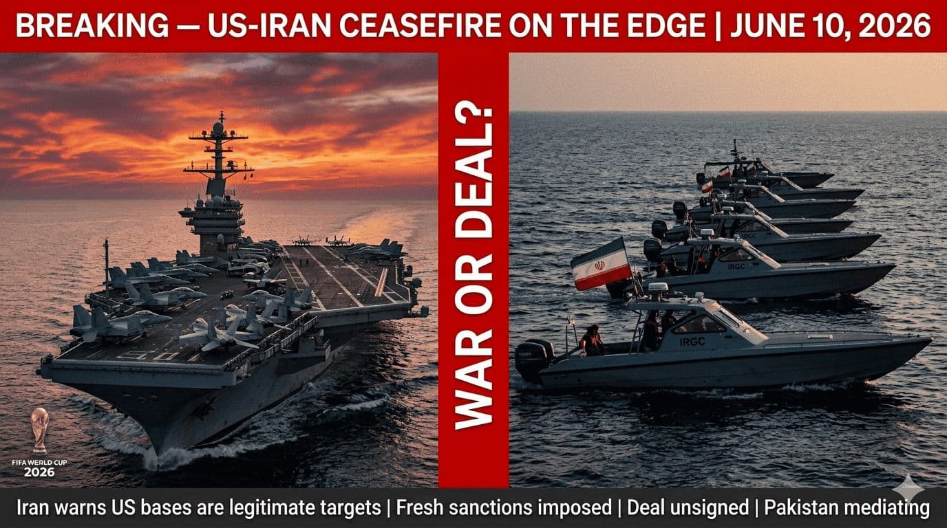 US-Iran Peace Deal on the Brink: Ceasefire Fragile as Both Sides Signal War Remains an Option