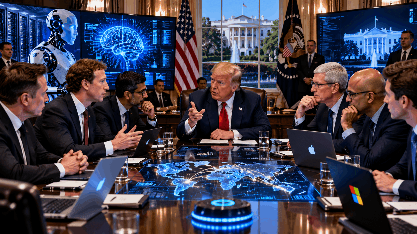 Inside Trump’s Secret AI Summit: Zuckerberg & Tech Leaders Meet