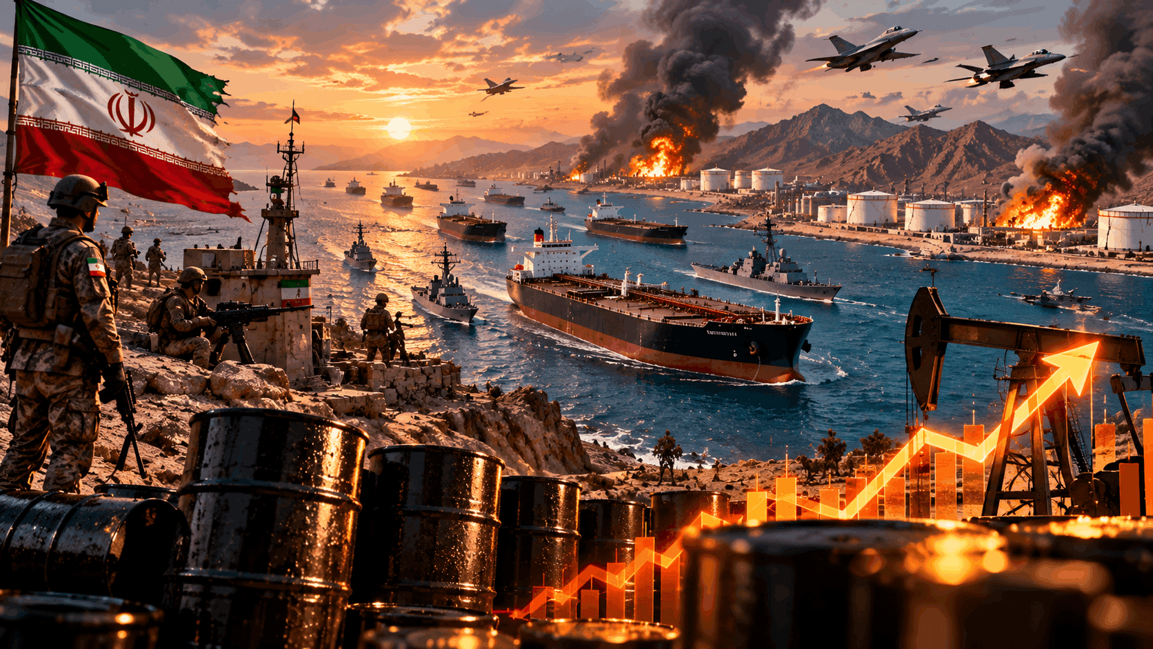Middle East Oil Surges as Iran Loses Control of Hormuz