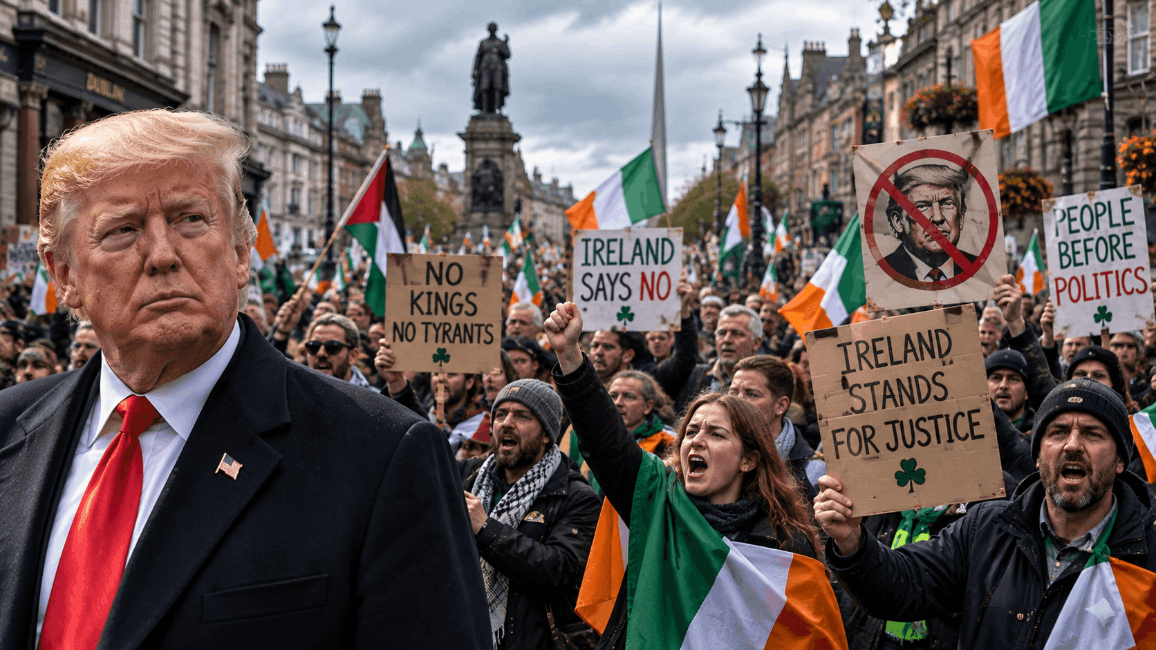 Massive Anti-Trump Protests Erupt Across Ireland During Presidential Visit