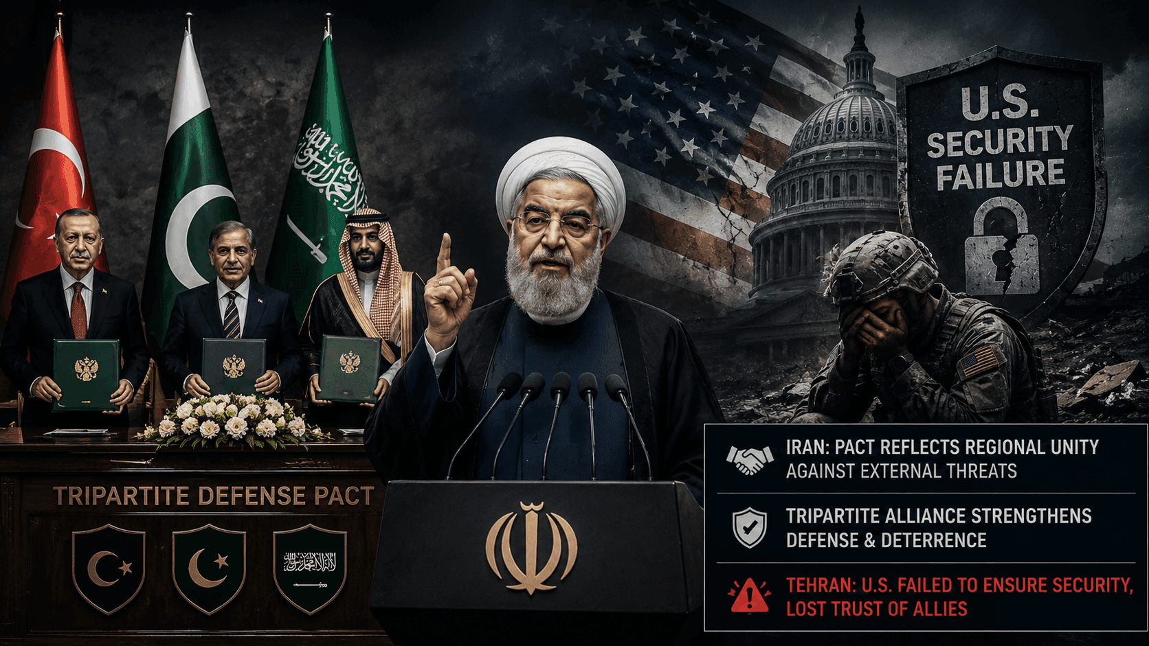 Iran Claims Tripartite Defense Pact Exposes US Security Failure