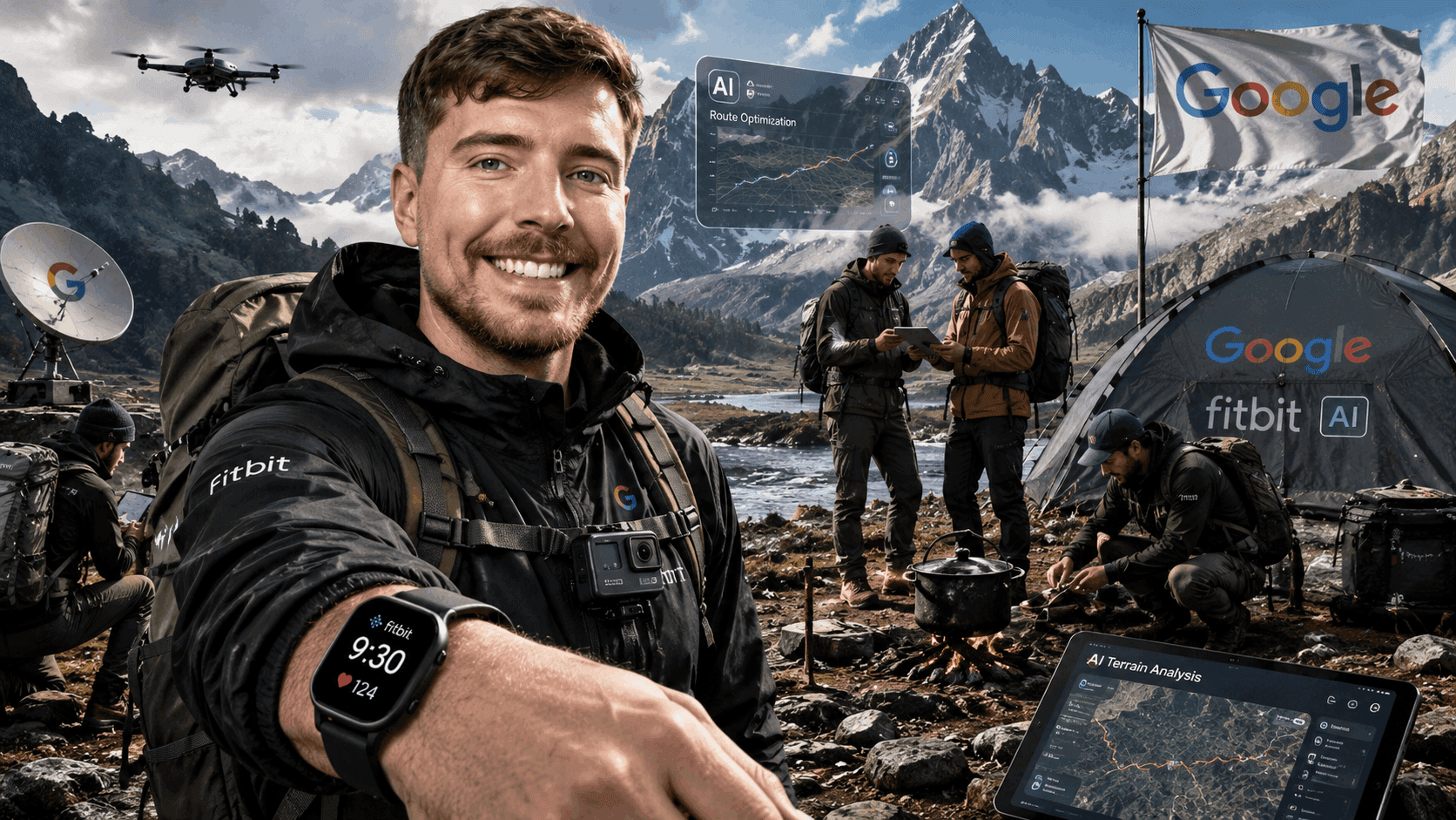 MrBeast Teams Up With Google: AI & Fitbit Power Extreme Wilderness Survival