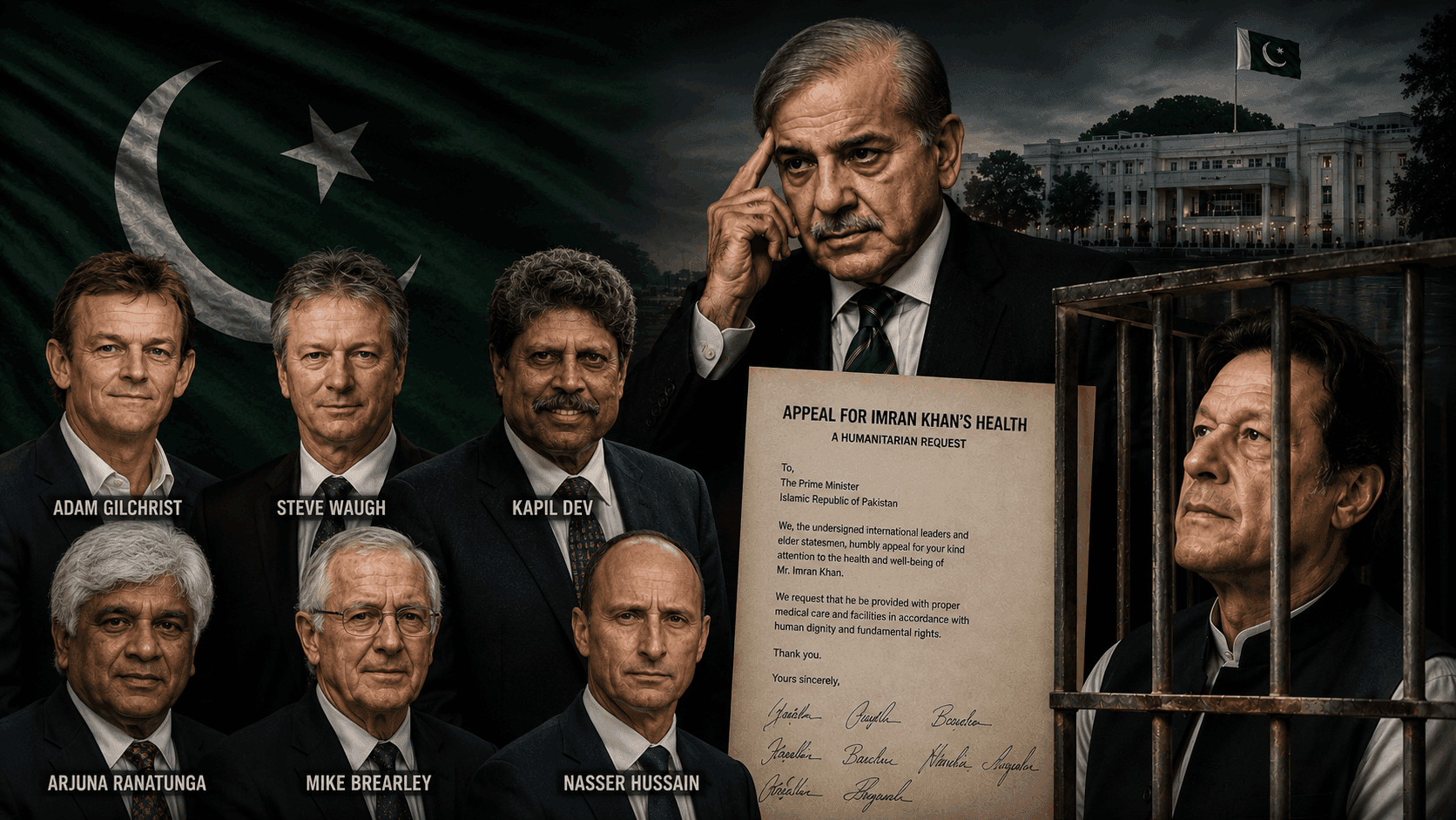 22 International Captains Appeal to Pakistan PM Over Imran Khan Health
