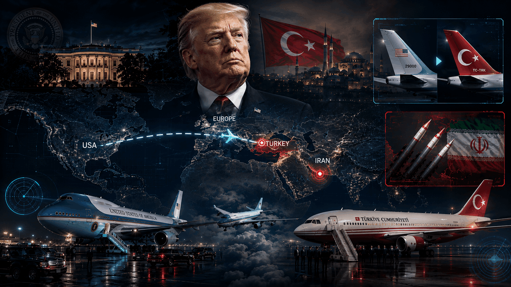 Trump’s Covert Turkey Flight: Secret Jet Swap Amid Iran Threat