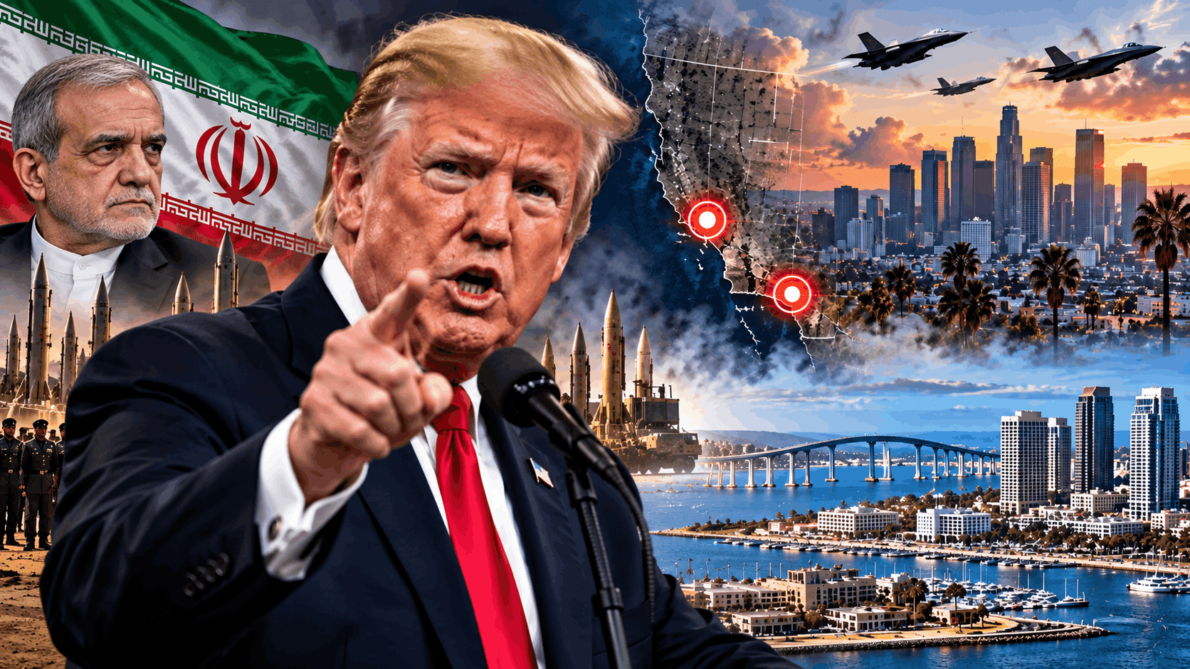 Trump Sparks Firestorm Over Iran Comment on Los Angeles and San Diego