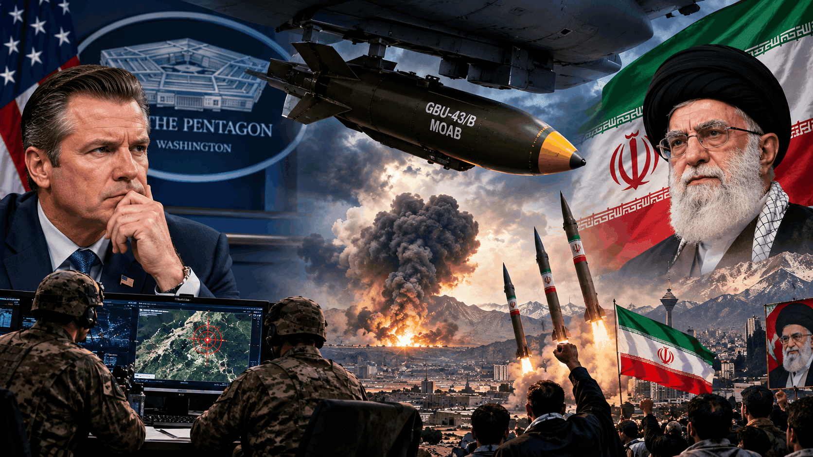 Pentagon Evaluates 'Mother of All Bombs' for Iran Strikes as Tehran Defies US