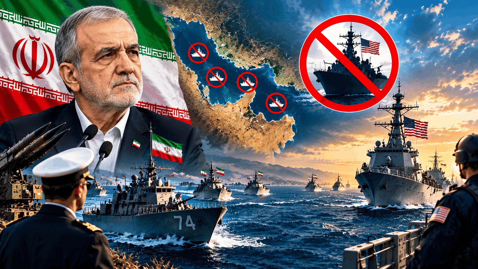 Iran Issues Complete Ban on US Warships Entering Gulf Amid Maritime Standoff