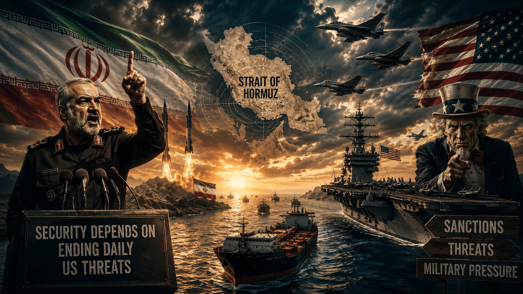 Iran Claims Strait of Hormuz Security Hinges on Stopping Daily US Threats