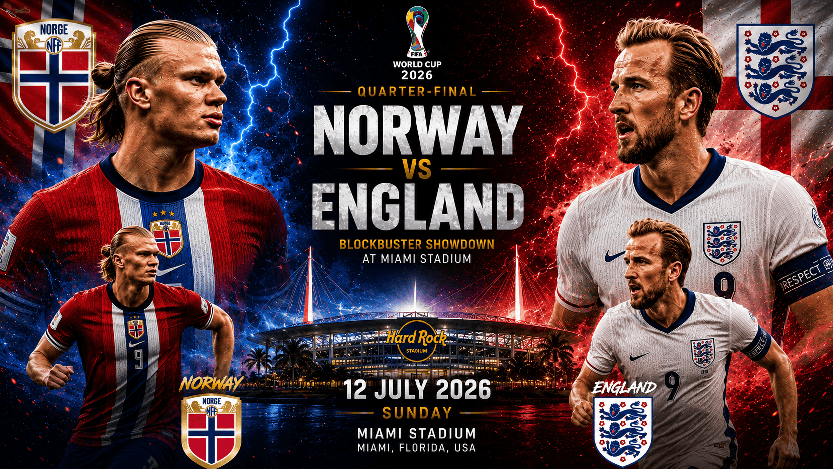FIFA World Cup 2026: Norway and England Face Off in Blockbuster Quarter-Final Showdown at Miami Stadium