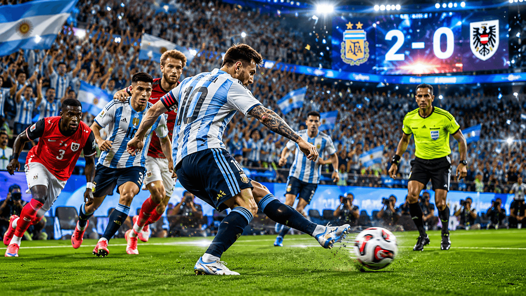 The All-Time King! Lionel Messi Breaks World Cup Scoring Record as Argentina Defeat Austria 2-0