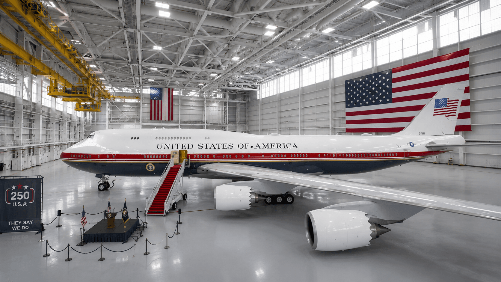 The Bridge Takes Flight: Trump Unveils Re-Engineered VC-25B Presidential Jet at Joint Base Andrews