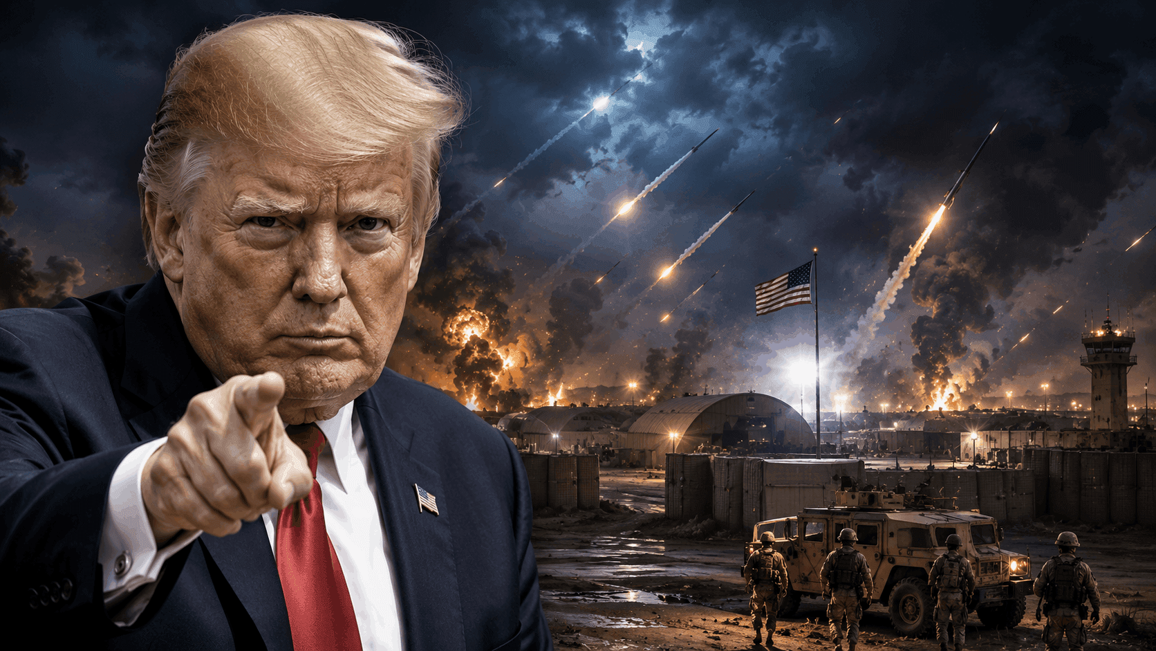 Trump Vows Fierce Response After Iran Attacks US Airbase in Jordan Following Strikes