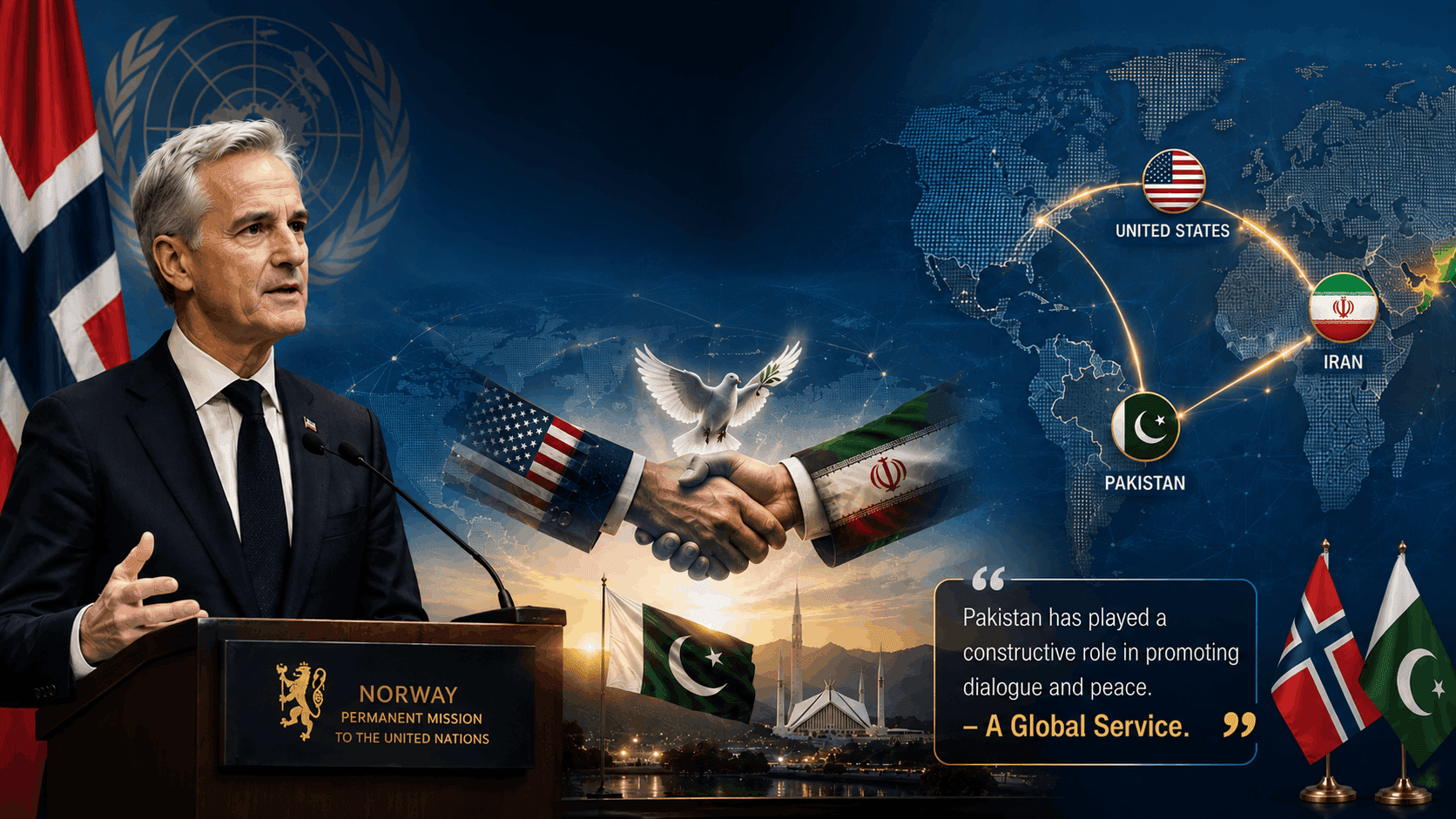 Norway Hails Pakistan’s US-Iran Peace Role: 'A Global Service'