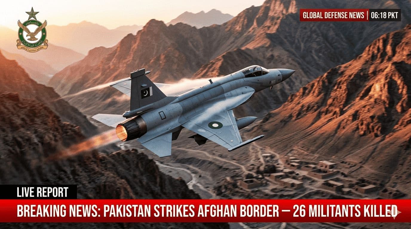 Pakistan Carries Out Precise Air Strikes Along Afghan Border, Kills 26 Militants in Response to Terror Attacks