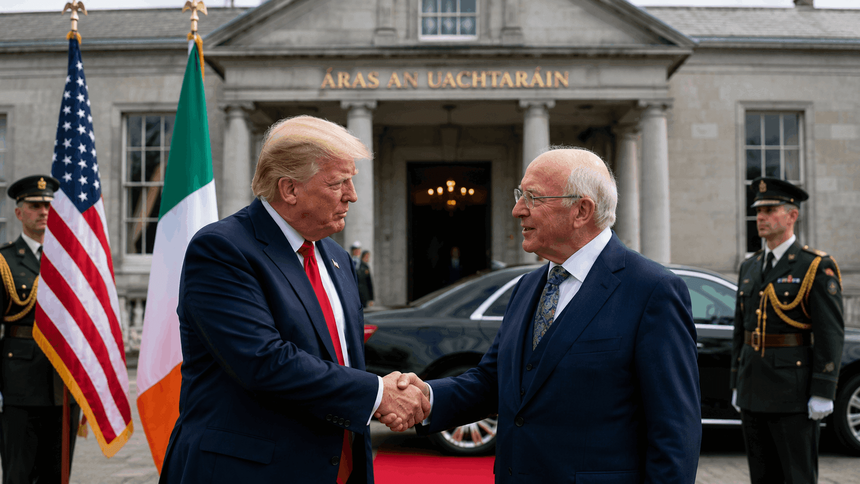 Ireland : Trump Set for High-Stakes Dublin Summit With Irish President at Áras an Uachtaráin