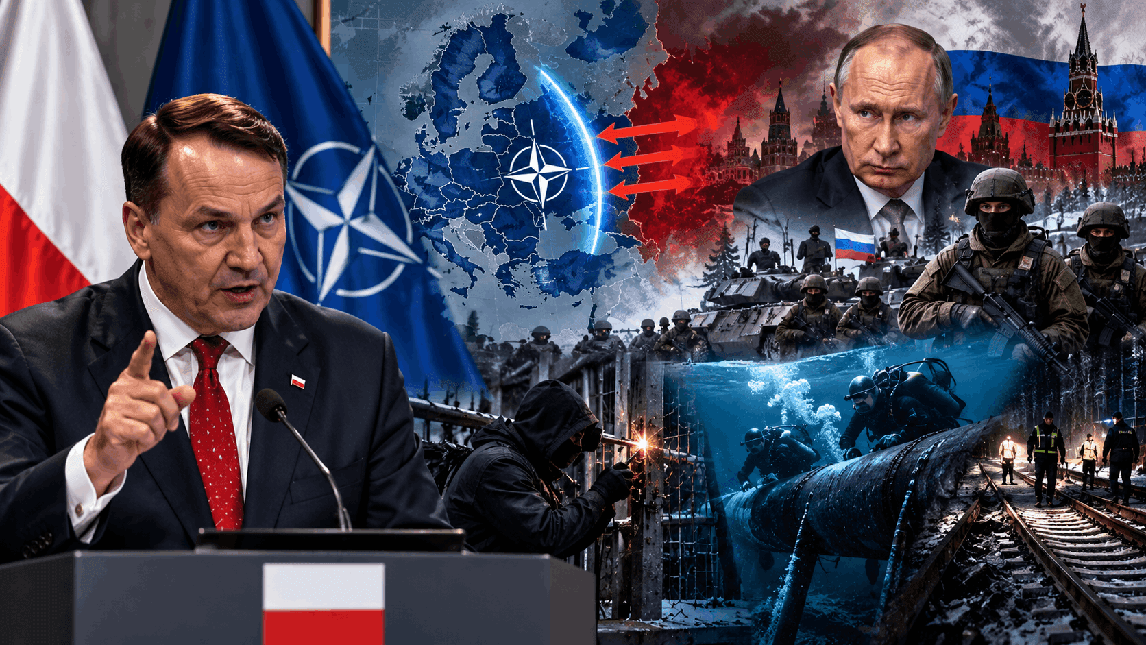 Polish FM Sikorski Says Russia Cannot Invade NATO but Warns of Sabotage
