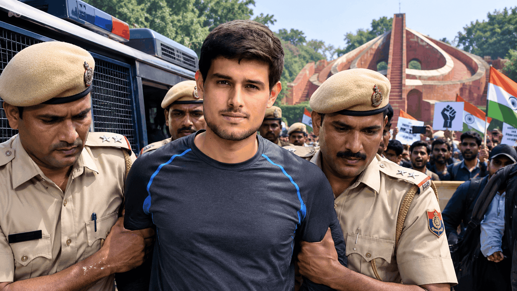 Dhruv Rathee Detained by Police Ahead of Major Jantar Mantar Protest